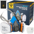 RD-510 Half Face Respirator Mask with 2 A1 Gas Filters & 8 P2 Dust Replacement Filters