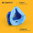 2818 Dust Mask,Half Face Reusable Respirator with 6 P2 Filters (Blue）