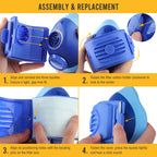 2818 Dust Mask,Half Face Reusable Respirator with 6 P2 Filters (Blue）