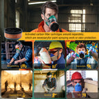 2818 Dust Mask,Half Face Reusable Respirator with 6 P2 Filters (Grey）